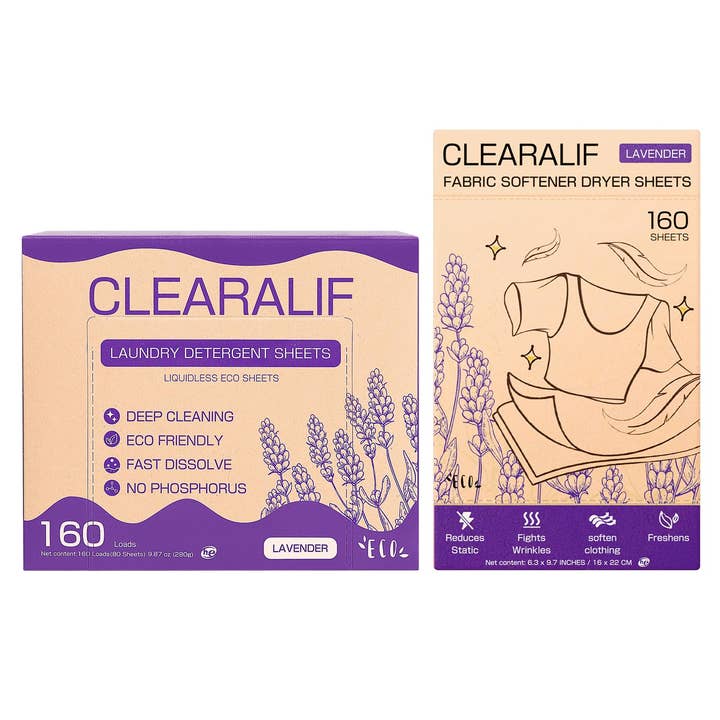 CLEARALIF All in One Laundry Detergent Sheets Kit, Lavender for wholesale by Clearalif