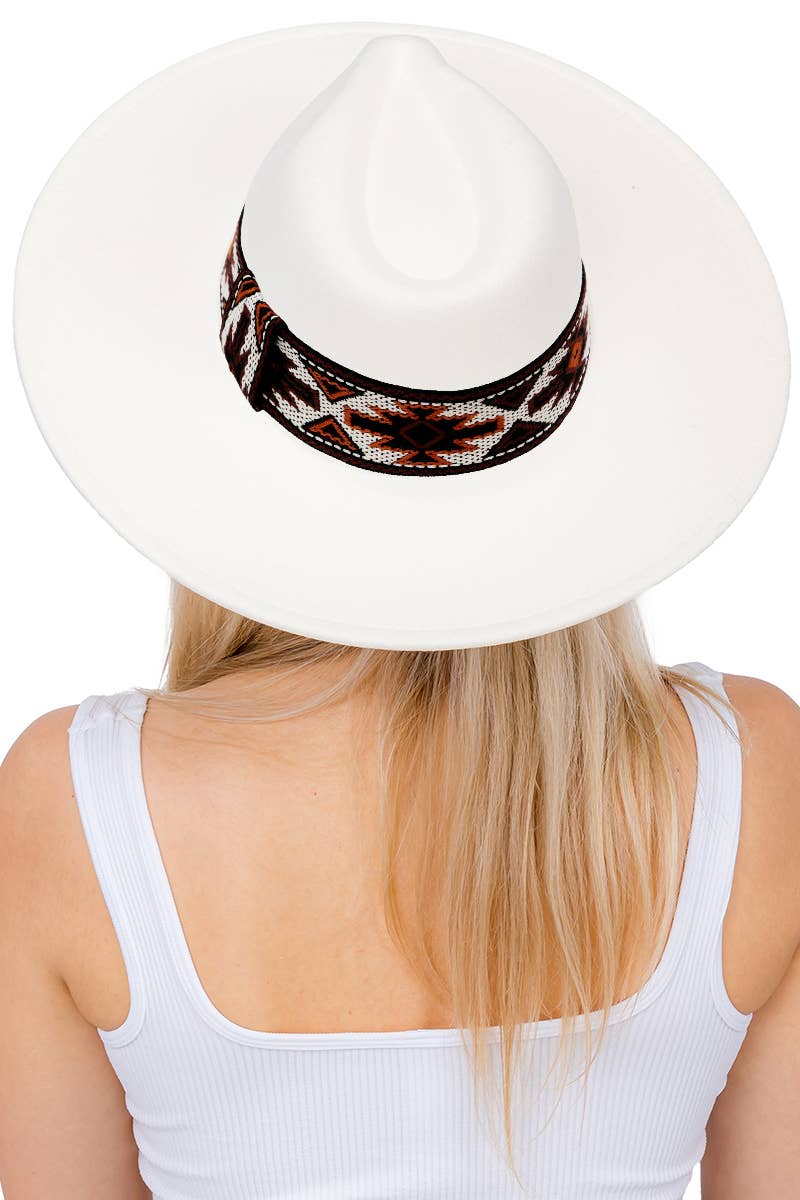 Cap Zone – Fedora - Mulher por atacado – Chapéu Rancher de Feltro Largo Navajo Rust Baja19