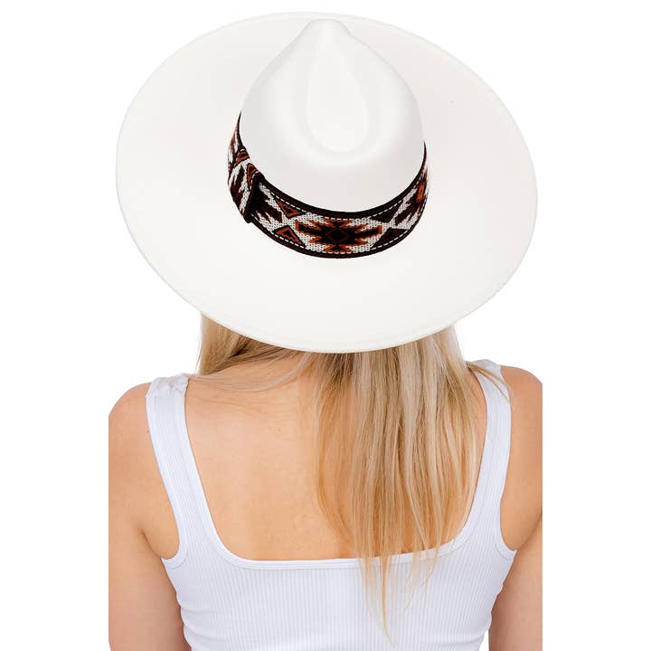 Cap Zone – Fedora - Mulher por atacado – Chapéu Rancher de Feltro Largo Navajo Rust Baja19