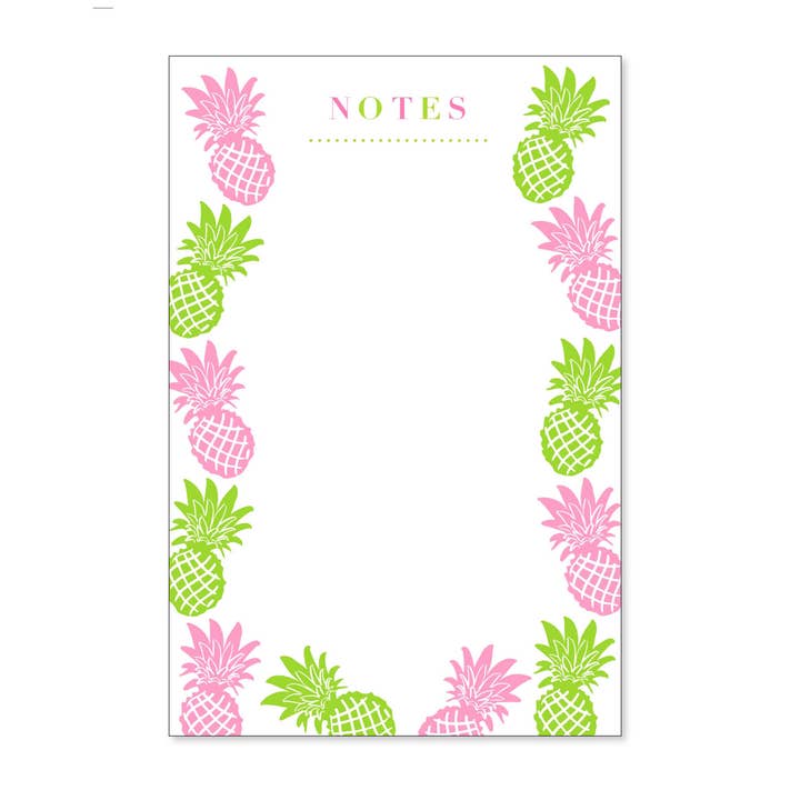 Pineapple Happy Notepad for wholesale by J.Falkner Cards