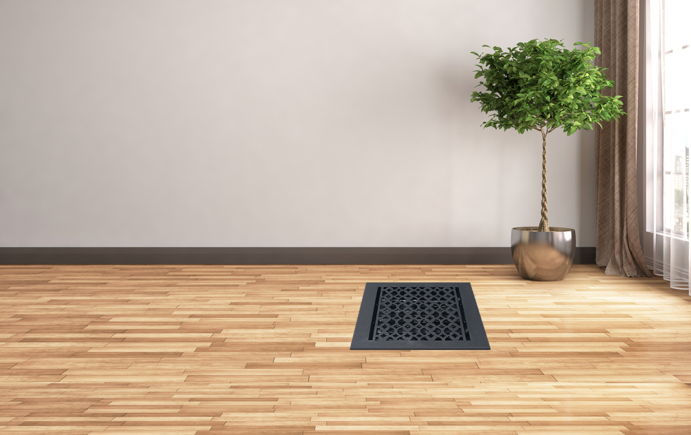 PRIMA DECORATIVE HARDWARE INC – wholesale HVAC supplies – Cast Iron Floor Register 9" x 9" VR-1005