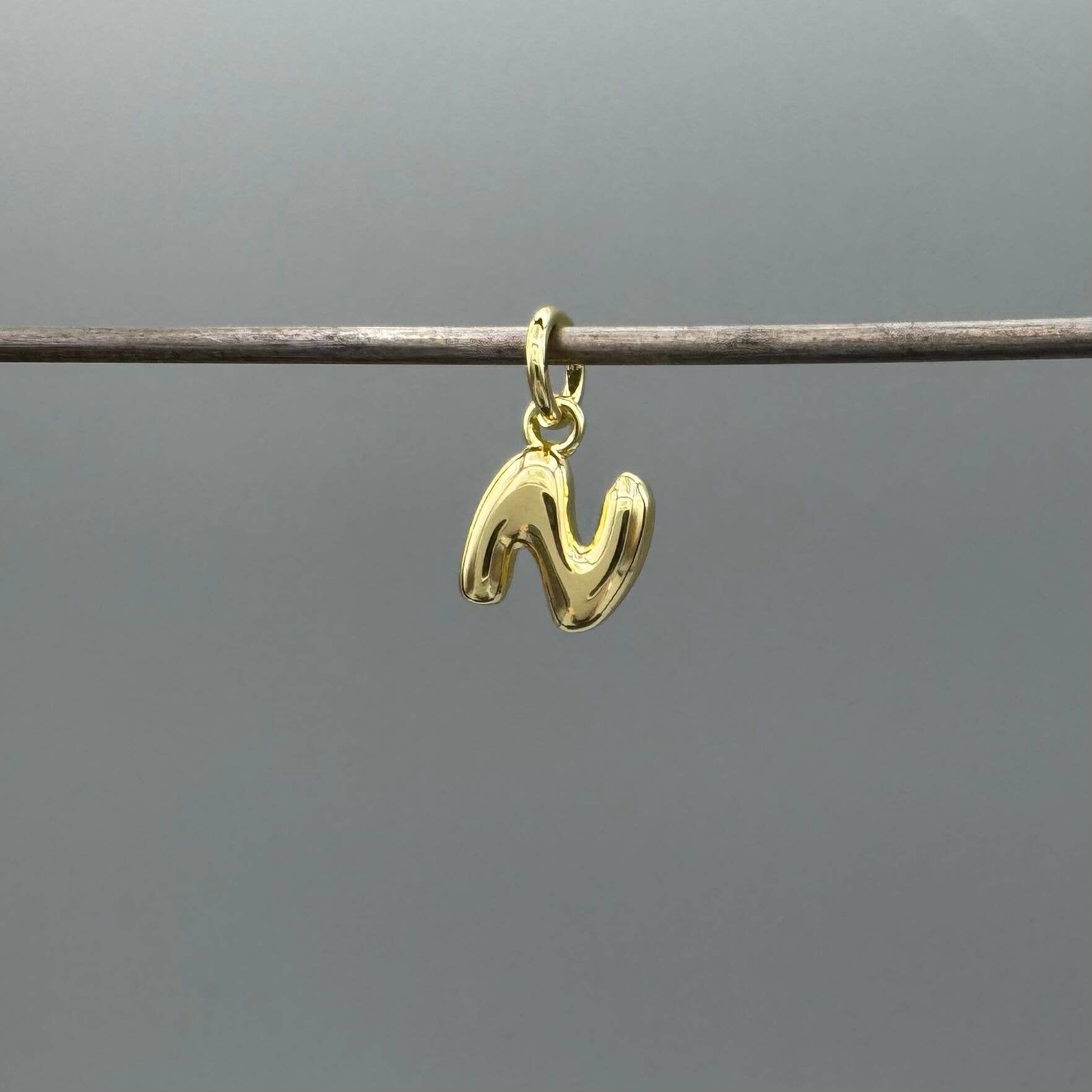 Something Silver - Wholesale Individual Charm/Pendant - Perfect Balloon Bubble Letter Initial Charm10