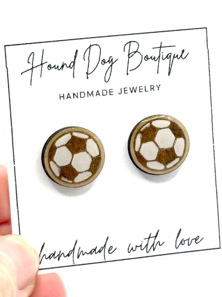 Soccer Ball Ohrringe für den Großhandel von Hound Dog Boutique
