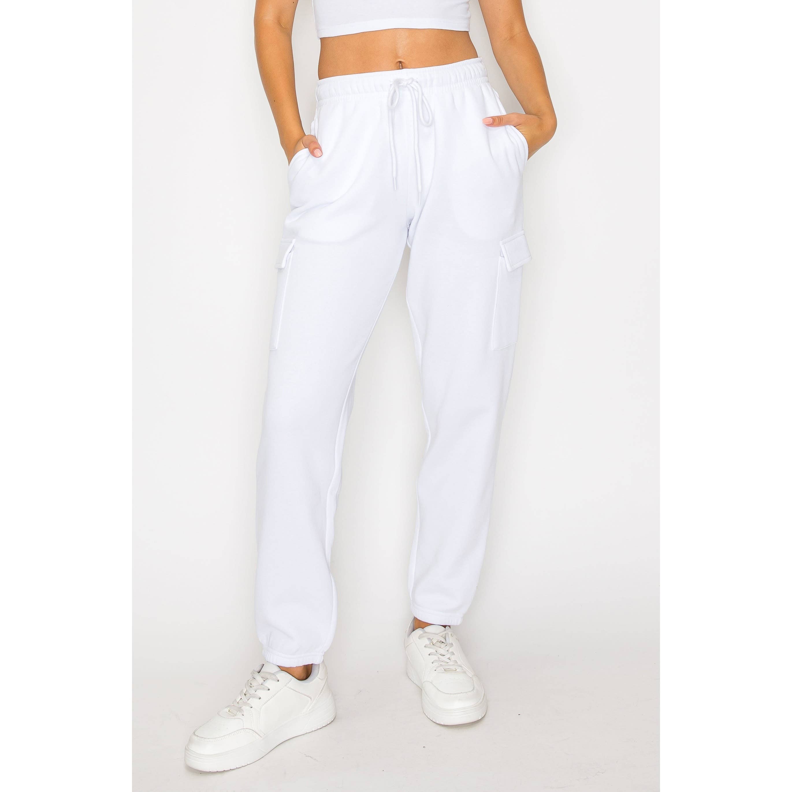 Timeless - Wholesale Athletic Sweatpants/Joggers - Women's - Cargo Fleece Relaxed Sweatpants16