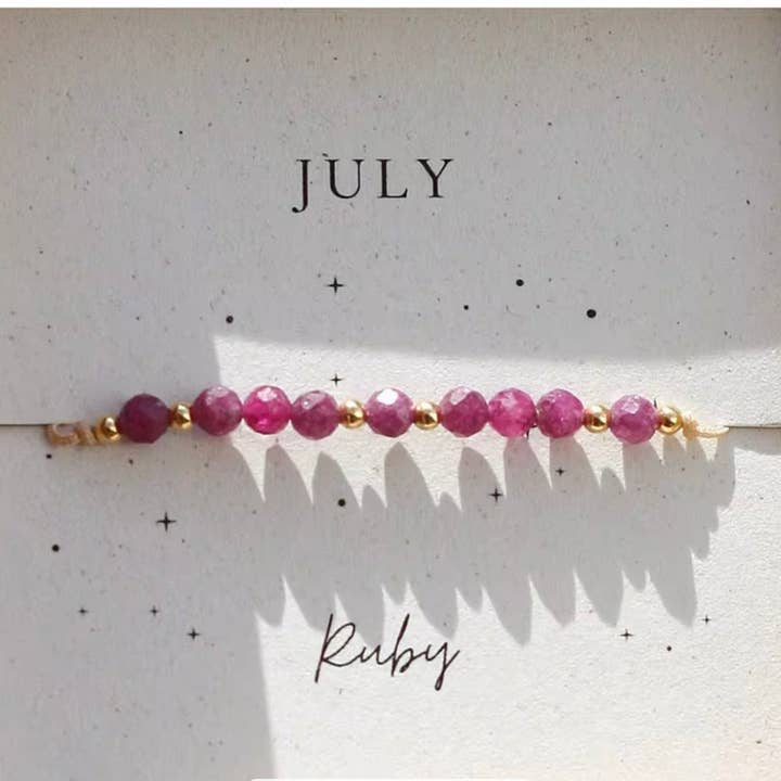 Curated By Suarez - Wholesale Beaded Bracelet - Crystal Birthstone Bracelet12