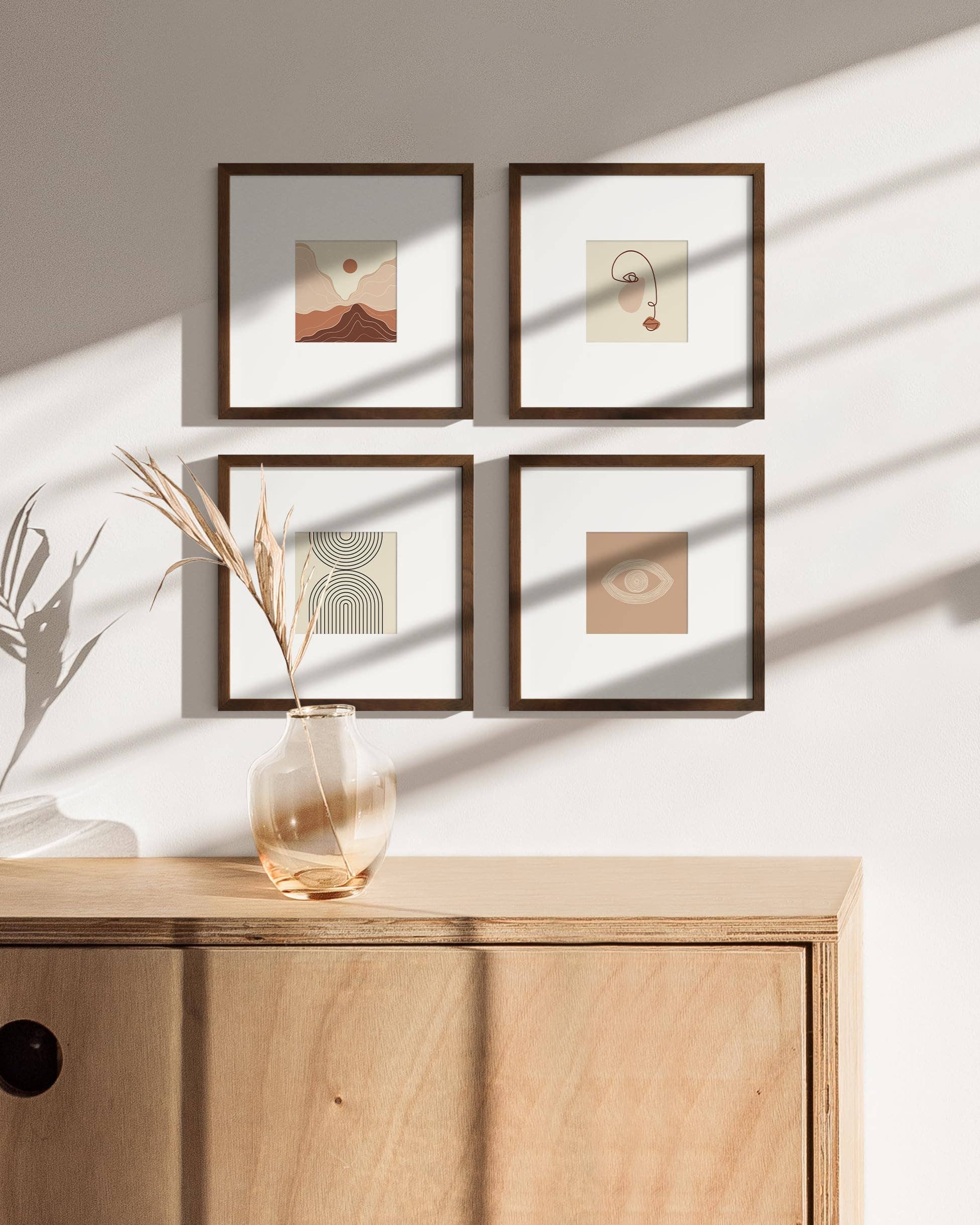 Haus and Hues - Venta al por mayor Marcos de fotos - Marco cuadrado de nogal y roble para fotos6