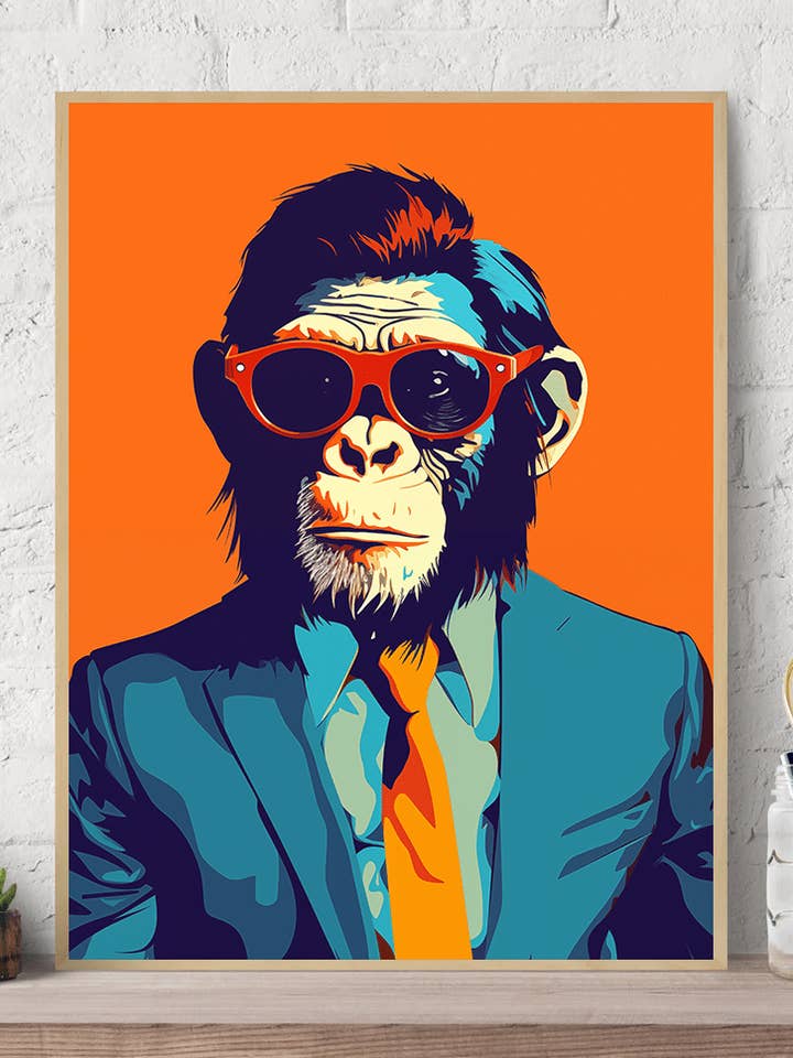 Kunstdruck auf Leinwand, Motiv Affenkostüm für den Großhandel von Arttique - Artistry Canvas Prints