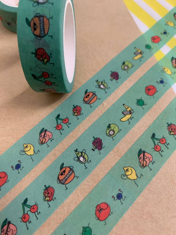 Nastro Washi con Motivi di Strumenti Musicali Tooting Fruit per la vendita all'ingrosso da parte di 2B Or Not 2B