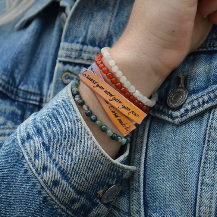 Waymaker Leather - Wholesale Bangle Bracelet - Christian Bracelet Handmade Genuine Leather with Bible Verse2