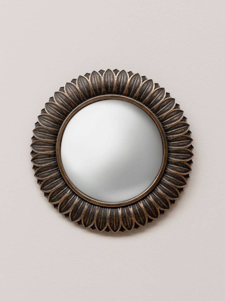 Convex mirror bronze leaves for wholesale by Chehoma USA