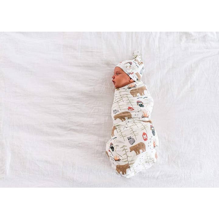 KiddieKickz - Wholesale Clothing set – Baby - Newborn Print Wrap Tire Hat Headband Two-Piece Set3