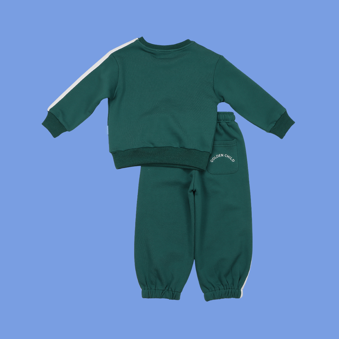 Golden Child - Wholesale Lounge Sweatpants/Joggers - Kids - Golden Child Fast Lane Tracksuit - Evergreen5