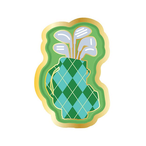 Golf Bag Die Cut Salad Plates/8pk for wholesale by Sophistiplate