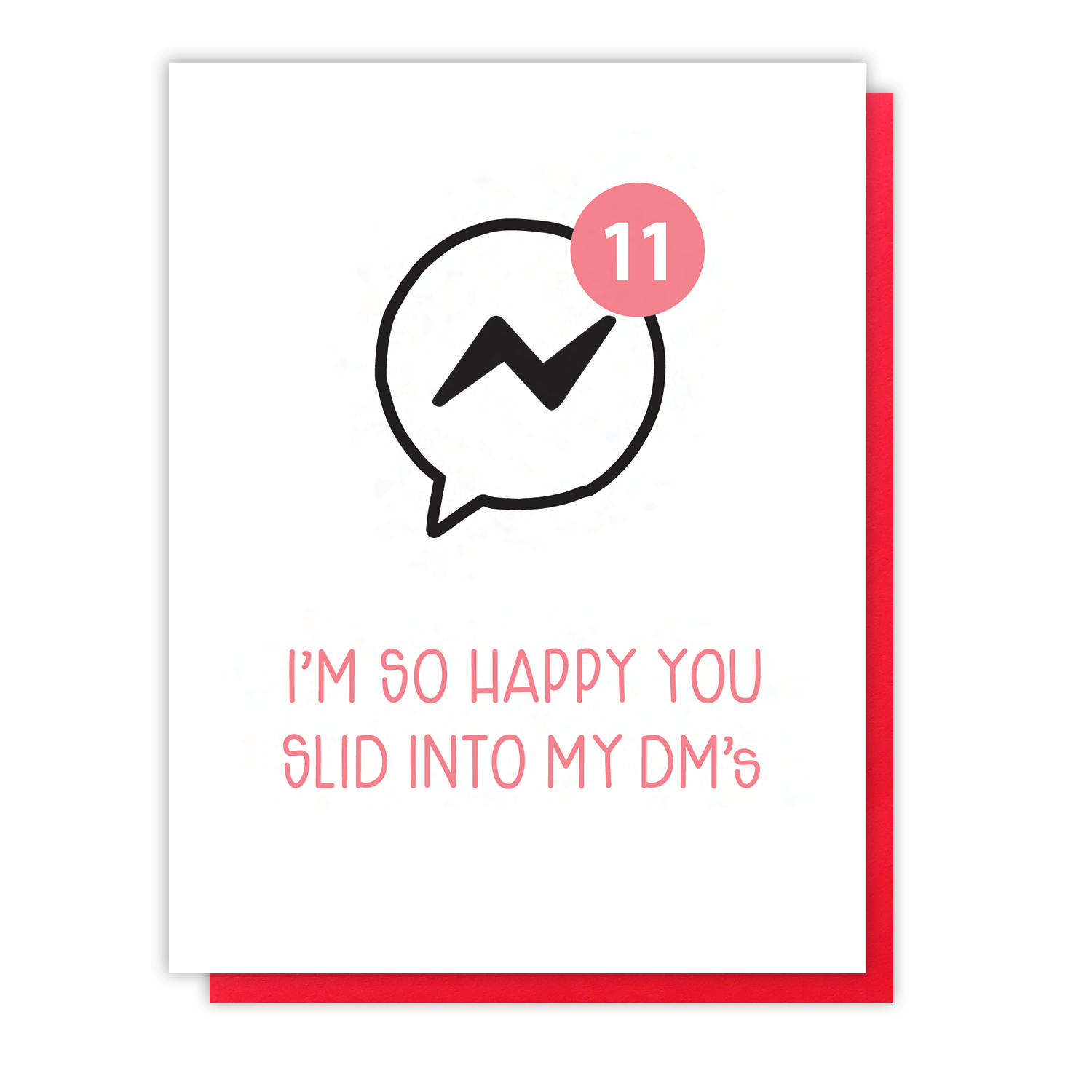 Kiss and Punch – wholesale Valentine's Day card – Slid Into DMs New Love Valentine's Day Letterpress Card0