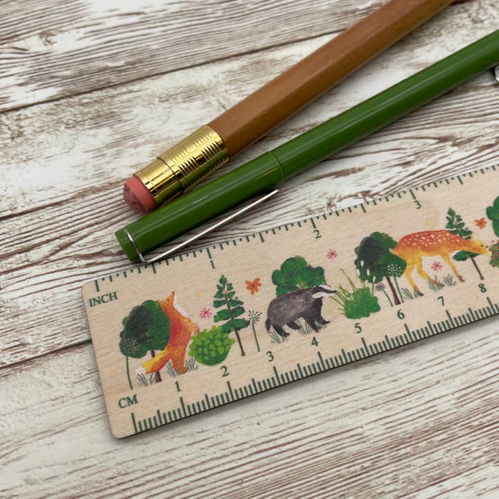 Samantha Hall Designs - Wholesale Ruler - Summer Forest Wooden Ruler2