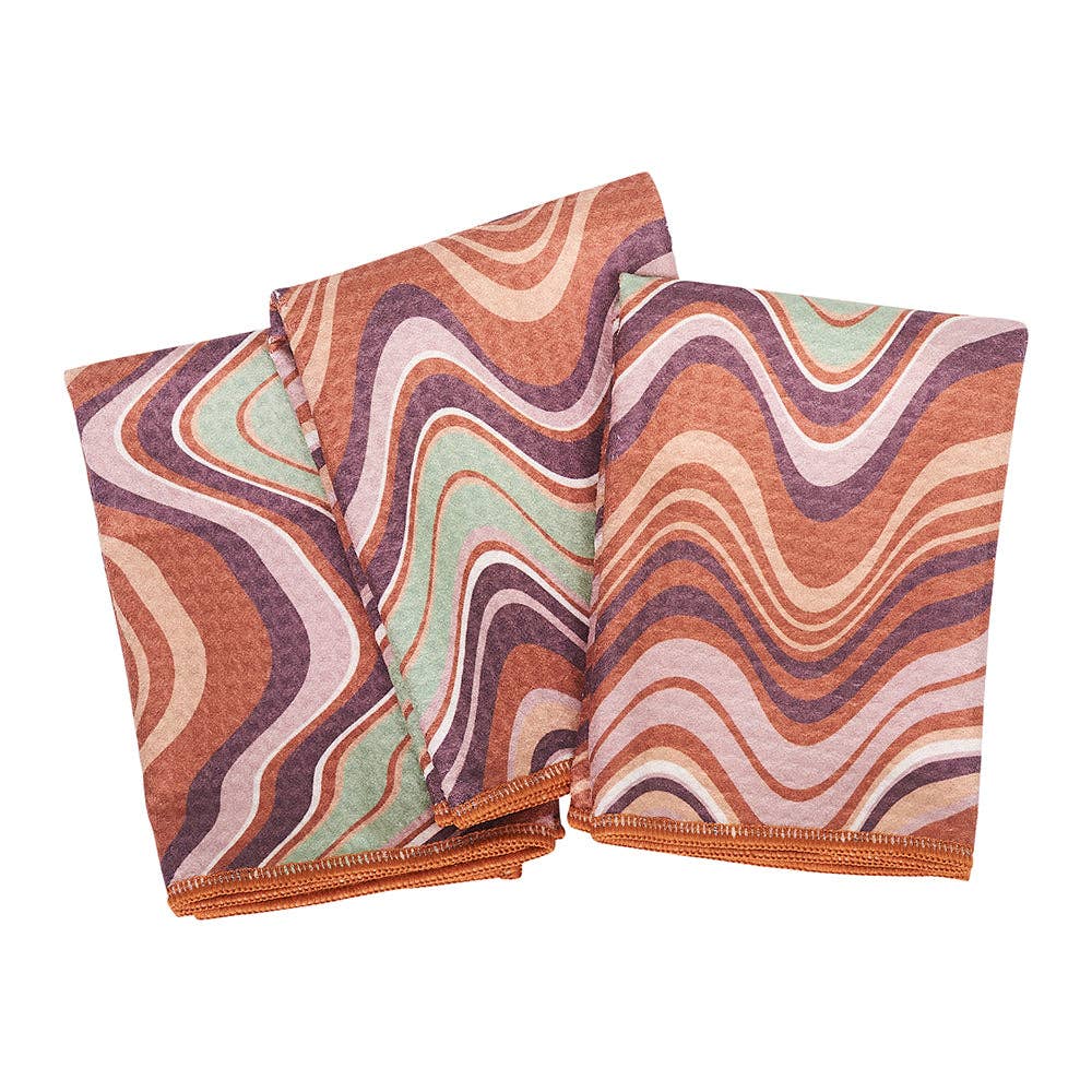 Multicolore Mighty Mini Asciugamano Reversibile (Set di 3) - Funghi in vendita all'ingrosso su Faire2