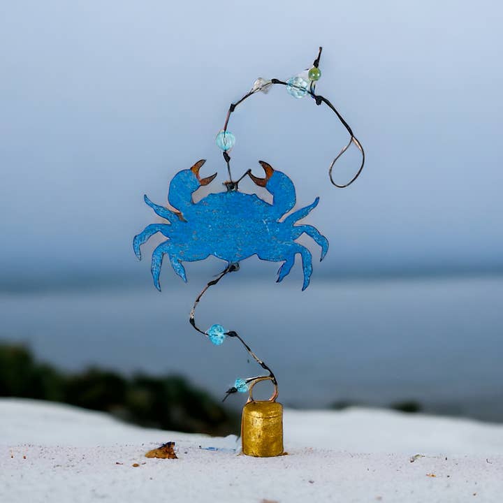 Campana de viento de cangrejo 🦀 adorno móvil colgador de puerta náutico para venta al por mayor de Whimsies
