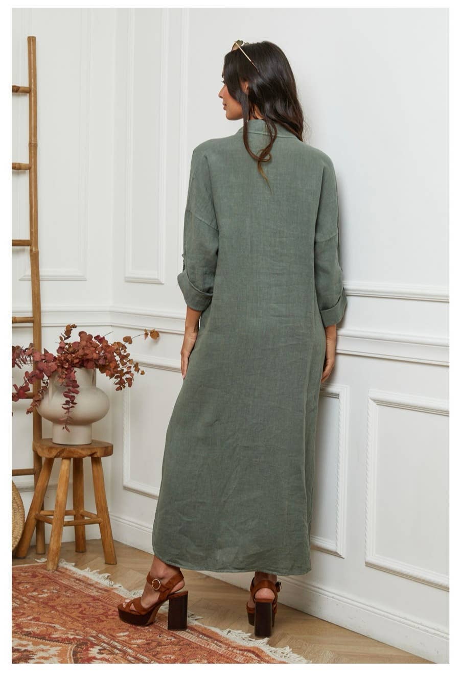 LÉA & LUC - Wholesale Dress - Women's - Long Dresses in 100% Linen REF. 114934