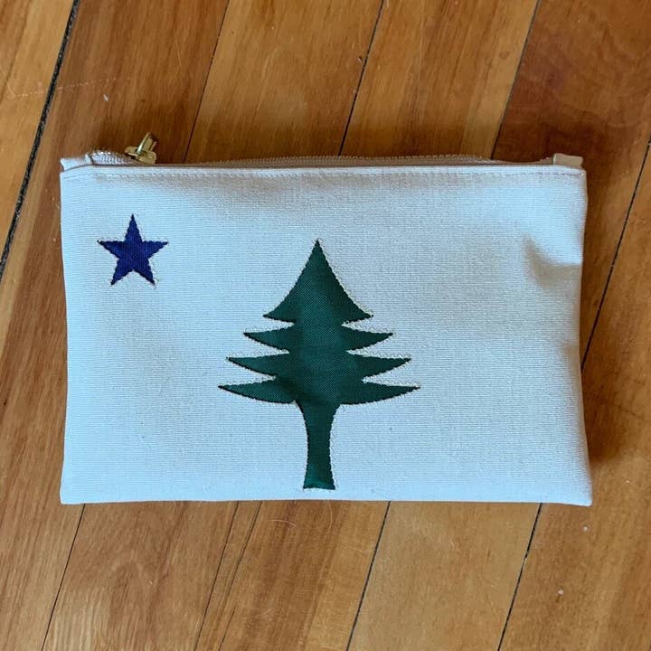 Original Maine Flag Zippered Pouch for wholesale by Original Maine