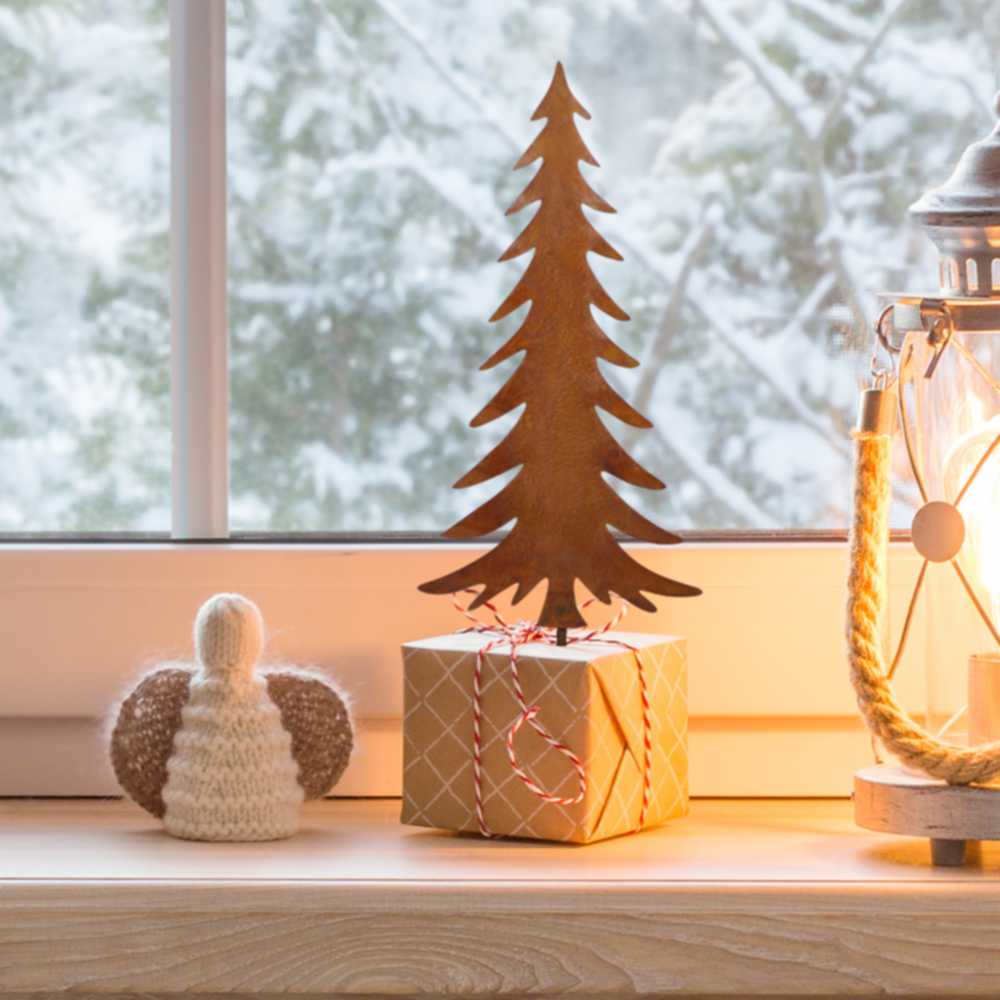 Rostikal - Vendita all'ingrosso Decorazione natalizia - Tappo/su piastra di base per albero di Natale con decorazione natalizia color ruggine8