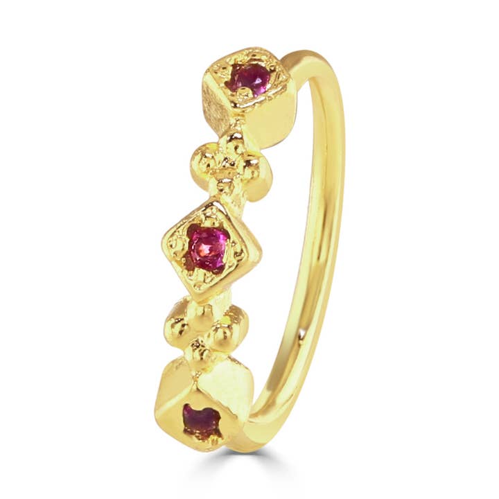 Tresor – Großhandel Einzelstein-/Solitär-Ring – Ruby Rot Nasenring0