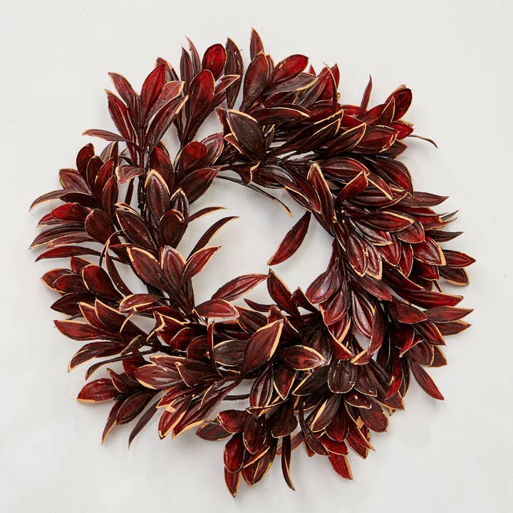 WORTH IMPORTS - Wholesale Wreath - 4.5" Inner Diameter Leaves Candle Ring