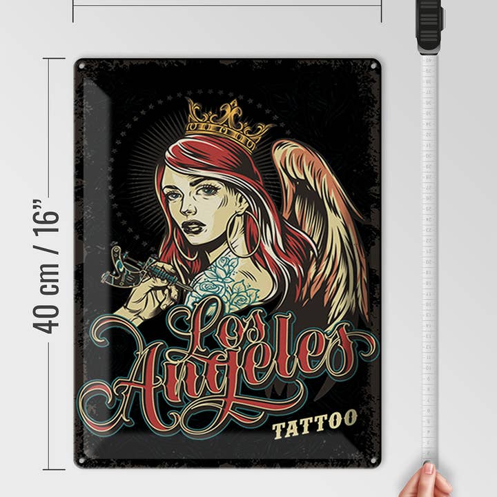 Femer – Engroshandel Skilt – Pinup 30x40cm tatovering Los Angeles blikskilt3