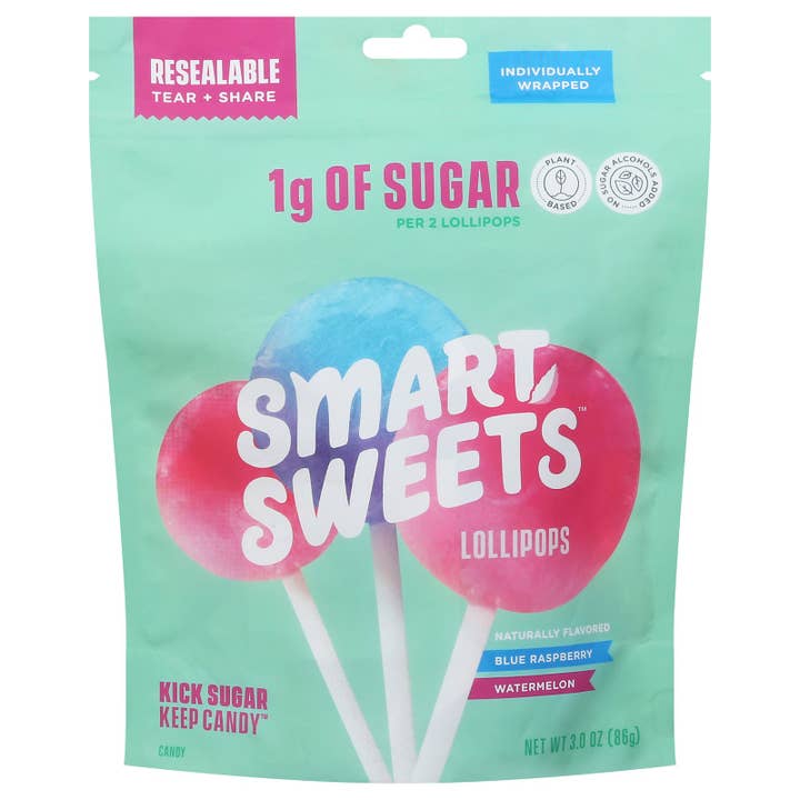 Smartsweets - Lollipops Wtrmln Rasp - CS of 10-3 OZ for wholesale by Everyday Supply Co