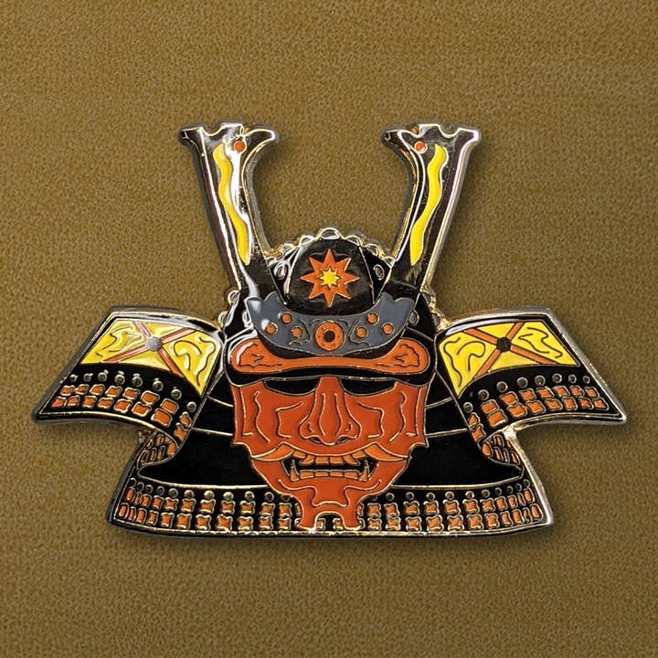Anima - Wholesale Lapel pin/button - Sunset Kabuto Enamel Pin