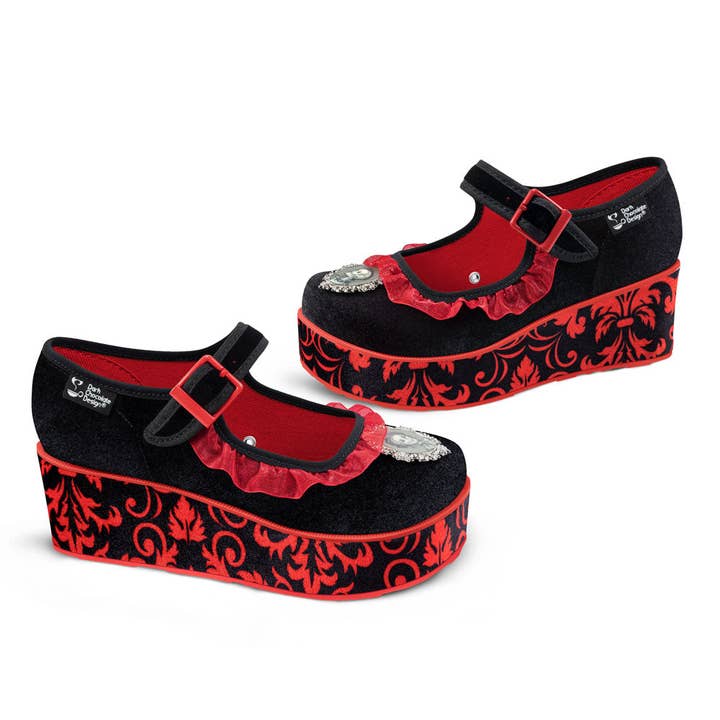 Hot Chocolate Design - Wholesale Platform Heels - Women's - Chocolaticas® Memento Mori Women's Mary Jane Platform2