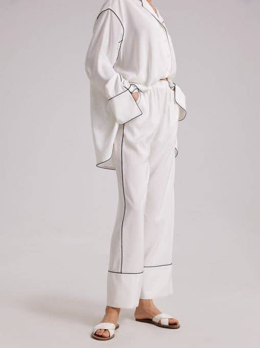 Calças de pijama Olivia Contrast Trim por atacado de NAP