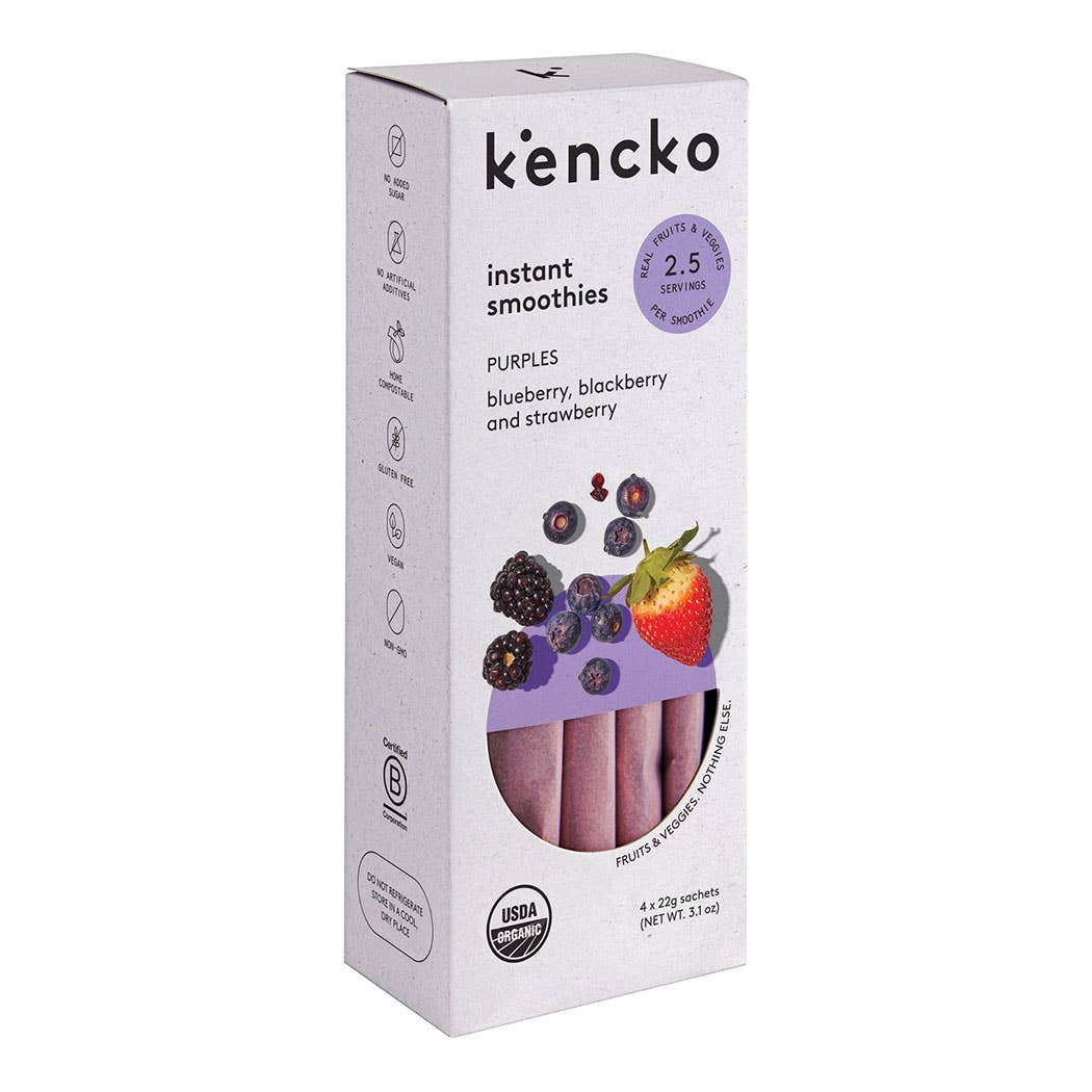 kencko - Wholesale Powdered Health Drink - Purples Organic Fruit & Veggie Smoothie Mix (4 smoothies)6