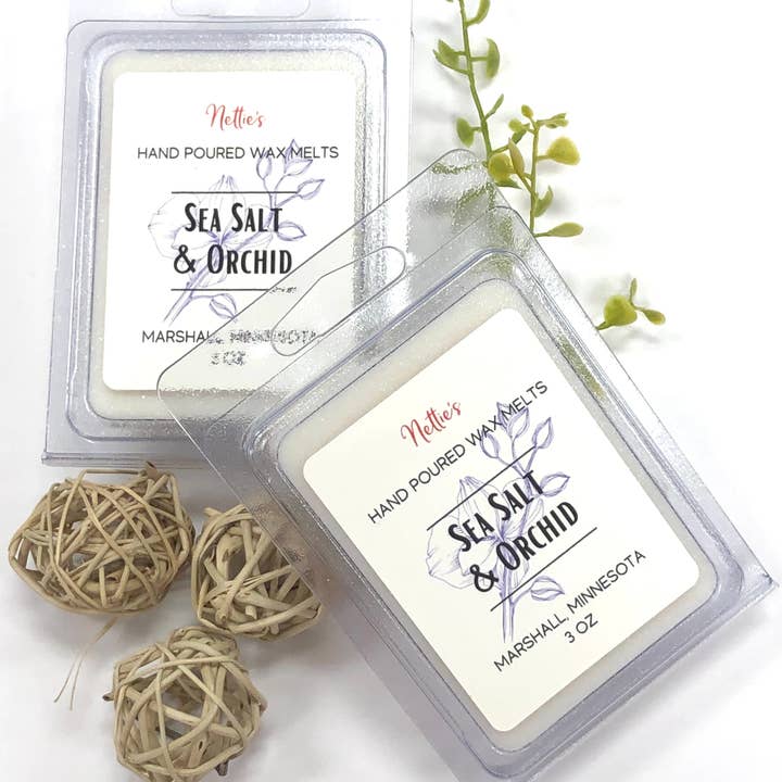 Sea Salt & Orchid Wax Melts for wholesale by Nettie's