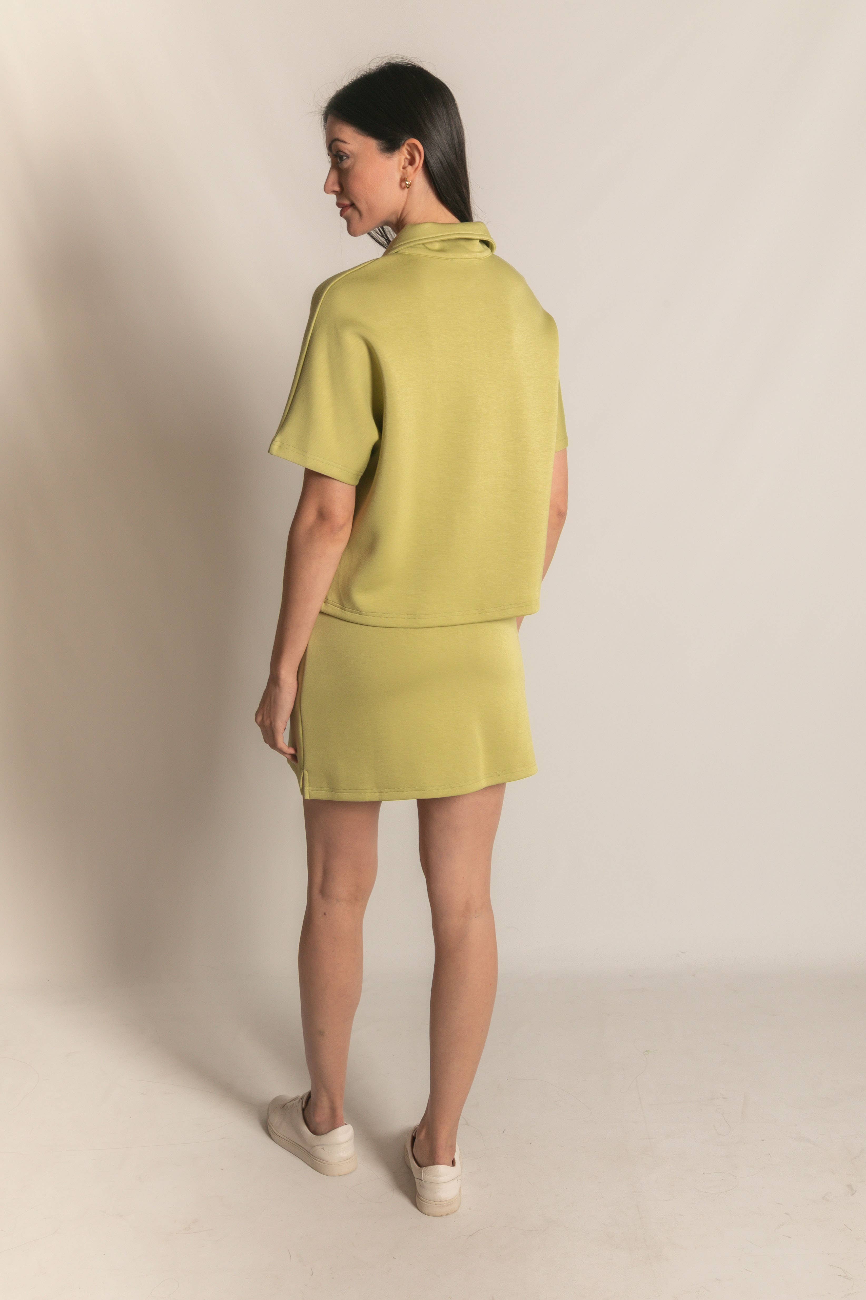 P. CILL - Wholesale Knit Top - Women's - P. CILL Butter Modal Short Sleeve Quarter Zip Top52