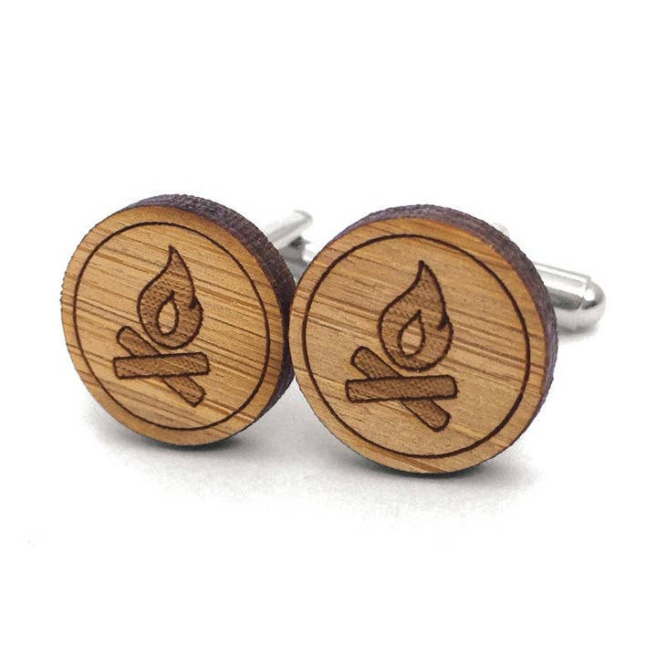 Bambu Manschettknappar - Lägereld för wholesale av Cabin + Cub