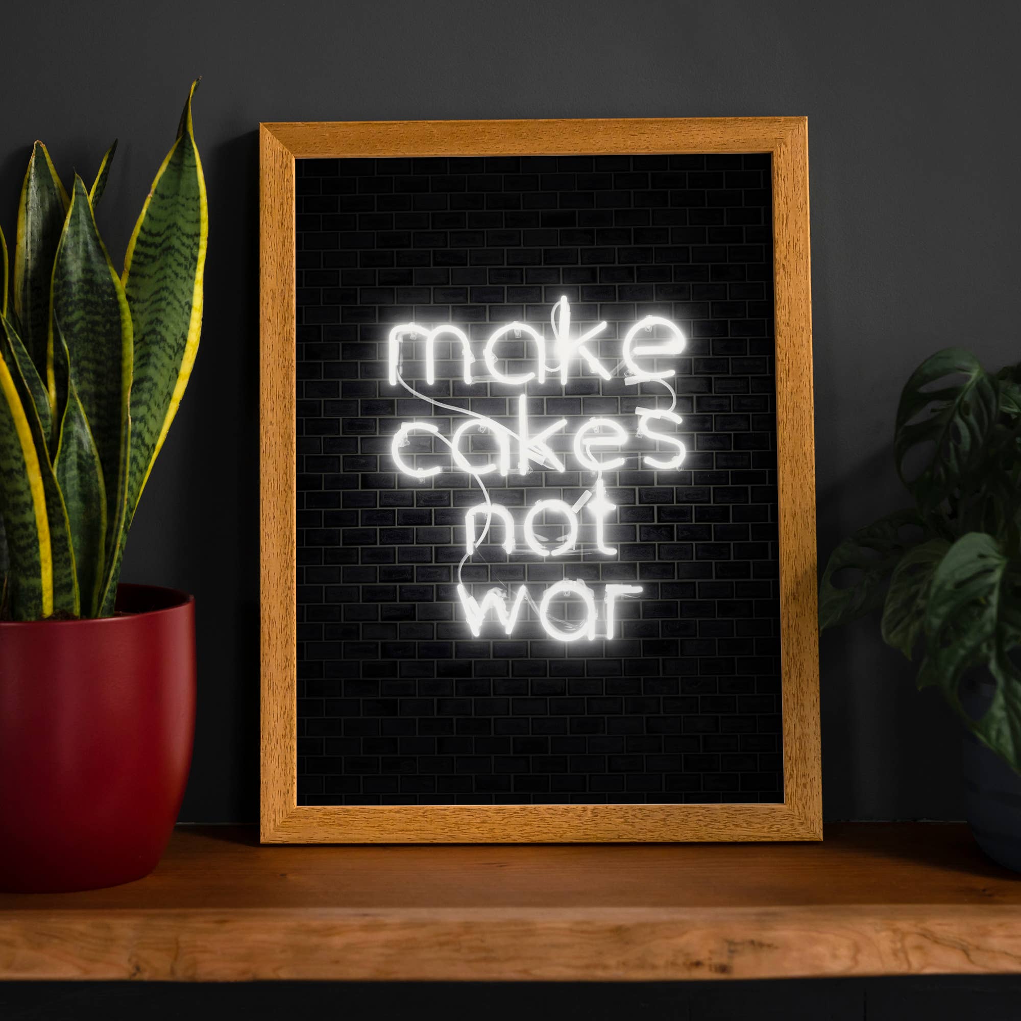 Ink & Drop - Vente Affiche d'art - Faire des gâteaux Blanc Imprimé Néon4