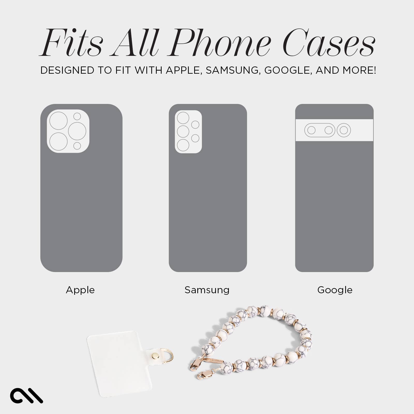 Beaded Marble Phone Charm Wristlet for wholesale on Faire6