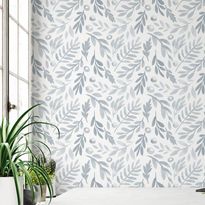 Watercolor Floral Wallpaper. Peel and Stick. for wholesale by Timberlea