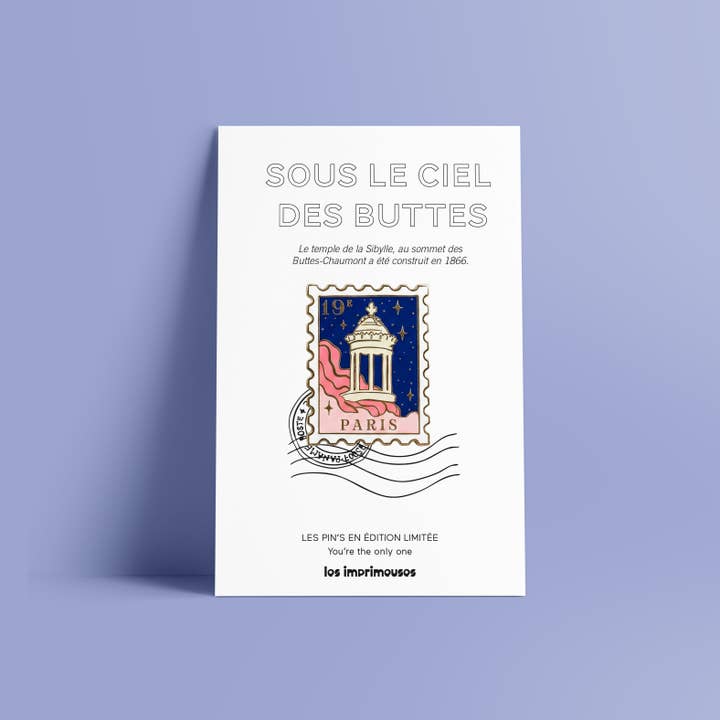 Spilla Timbro - Parigi 19°, Buttes-Chaumont - Edizione limitata - Le Stampatrici per la vendita all'ingrosso da parte di LES IMPRIMEUSES