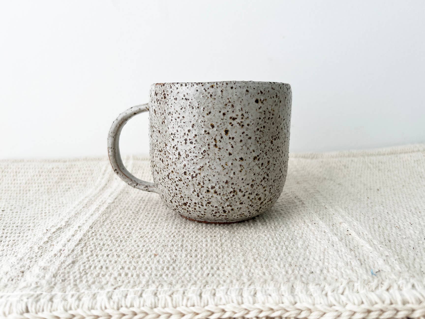 Eli.C Studio - Wholesale Coffee Mug - BESTSELLER White Rustic Speckled Handmade Ceramic Mug2