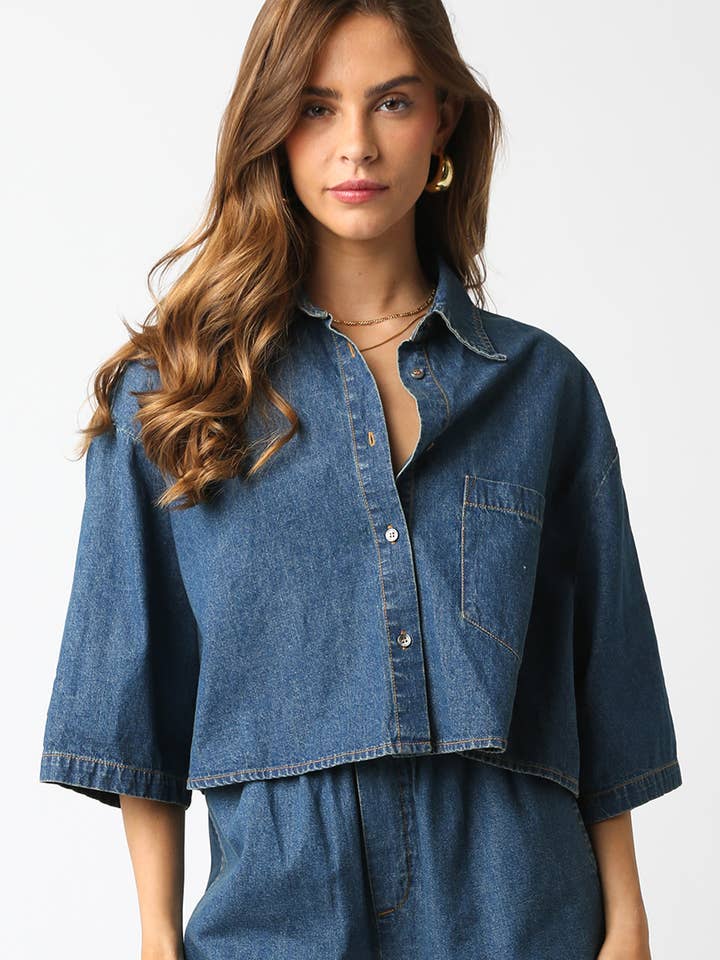 Melody Denimskjorta för wholesale av Olivaceous