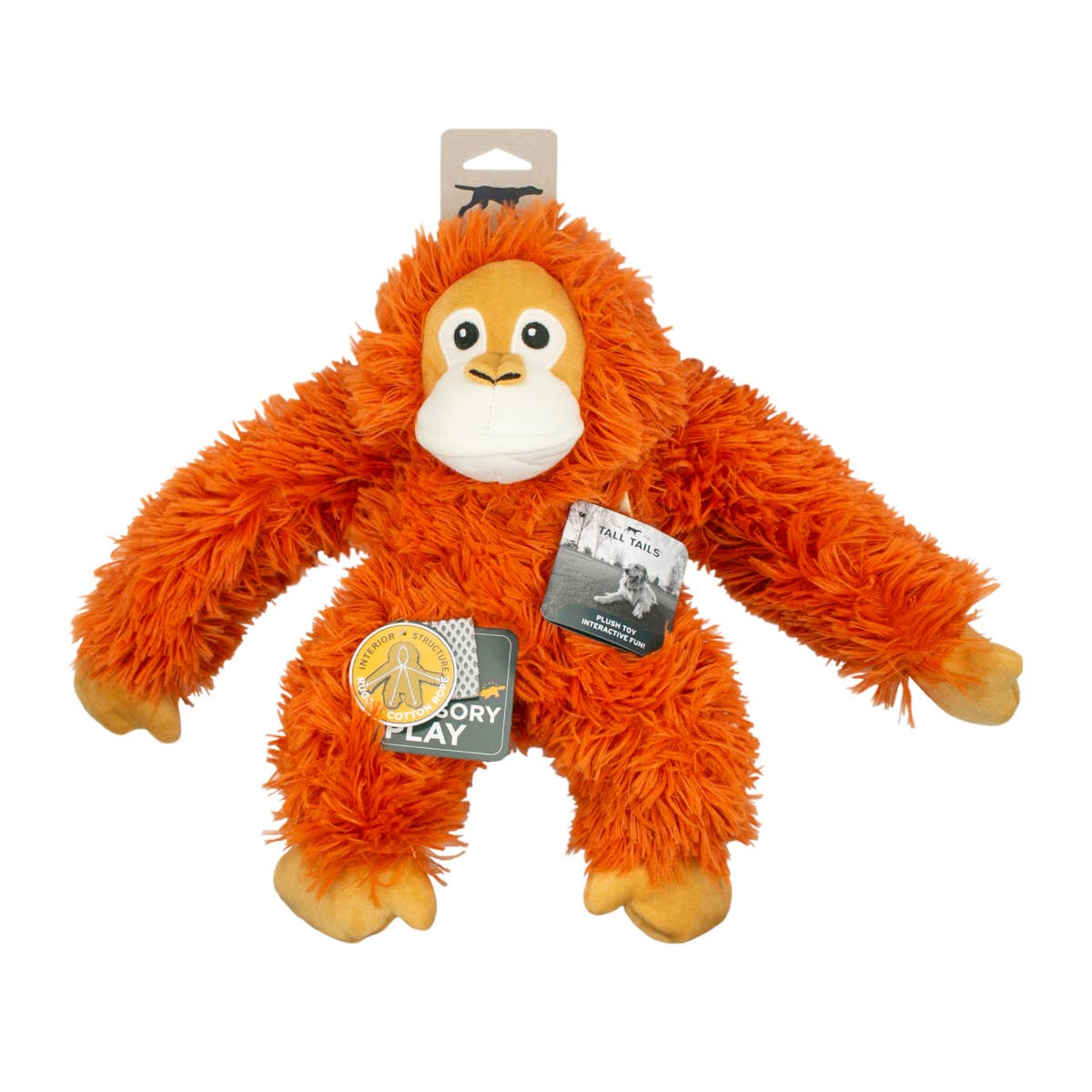 Tall Tails - Vendita all'ingrosso Giocattoli sonori per animali - Cani - Gioco per cani a corda Orangutan da 35,6 cm con squittio4