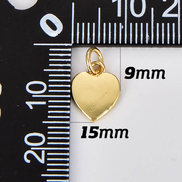 Beads Creation - Wholesale Individual Charm/Pendant - Gold Filled Dainty Moon Star Heart Charm Pendant, CP1292
