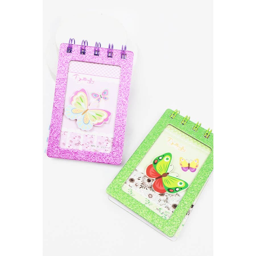 MIX COLOR Glitter Butterfly Notebook for wholesale on Faire4