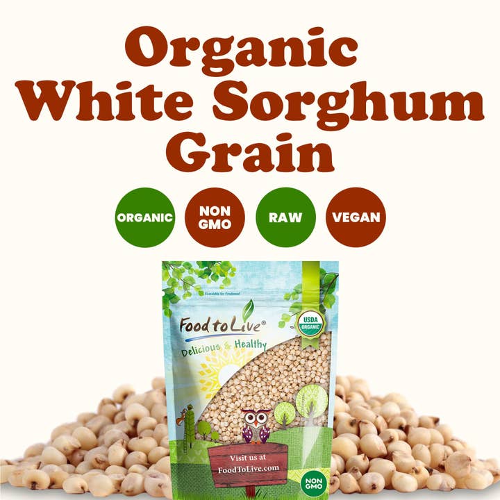 Food To Live - Wholesale Whole grains - Organic Great Plains White Sorghum Grain - by Food to Live3