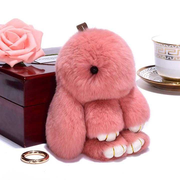 TAPA fashion - Wholesale Keychain - Women's - Large Rabbit Pom Pom Key Chain KC0225-6 (12PC)8