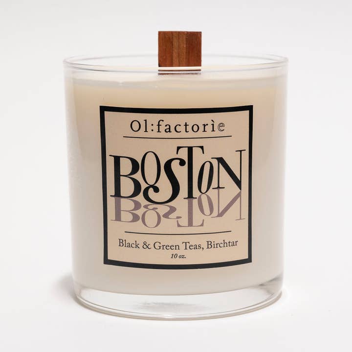 Vela em Frasco de Alcatrão de Bétula e Chá de Boston por atacado de Olfactorie Candles + Apothecary