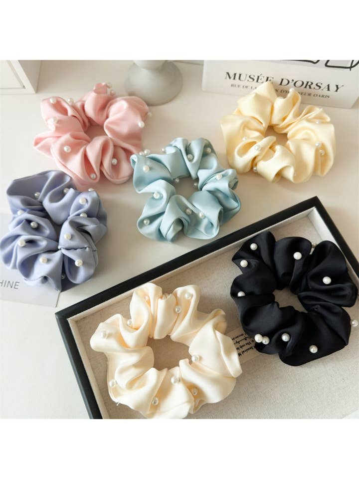 Gifty - Solid Color Satin Fabric Hair Ties for wholesale by WEST AUSSIE SUPPLIES