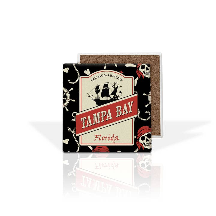 Matrix - Wholesale Coasters - Customizable Absorbent Stone Coaster: Pirate Fiend