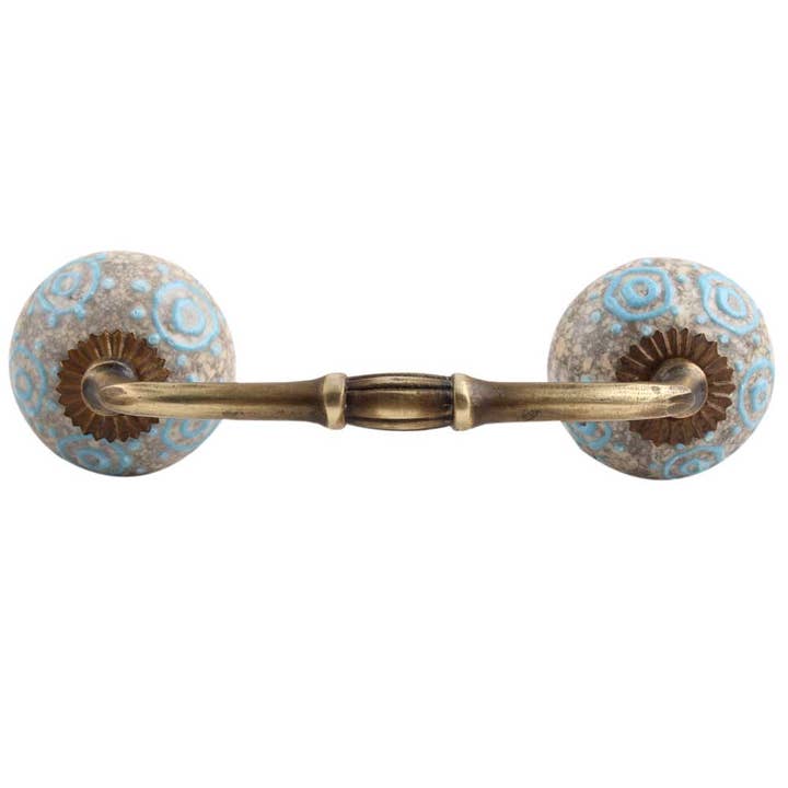 Ceramic Bar Bathroom Handles Pulls for Cabinets 12 Piece for wholesale by Daana Paani LLC